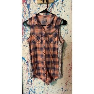 Vanity flannel tank top